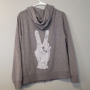 soul flower Sweaters - NWOT Peace sign zip up hoodie sweatshirt jacket soul flower Sweaters - NWOT Peace sign zip up hoodie sweatshirt jacket